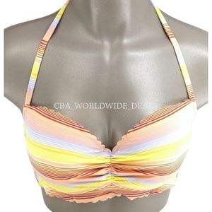 Victoria's Secret Warm Stripes Getaway Halter Swim Top 32B
